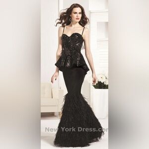 Black Tarik Ediz Prom or Pageant Mermaid gown
